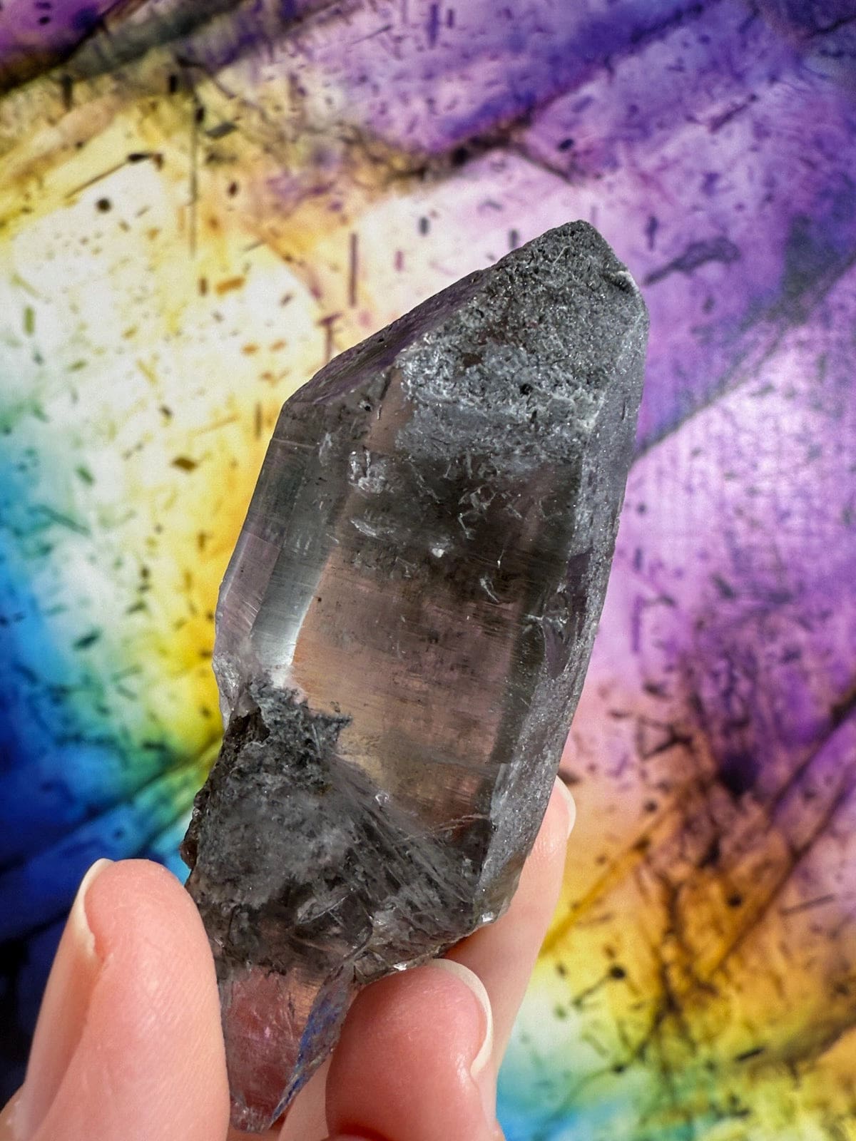 Black Tourmaline in Quartz Point