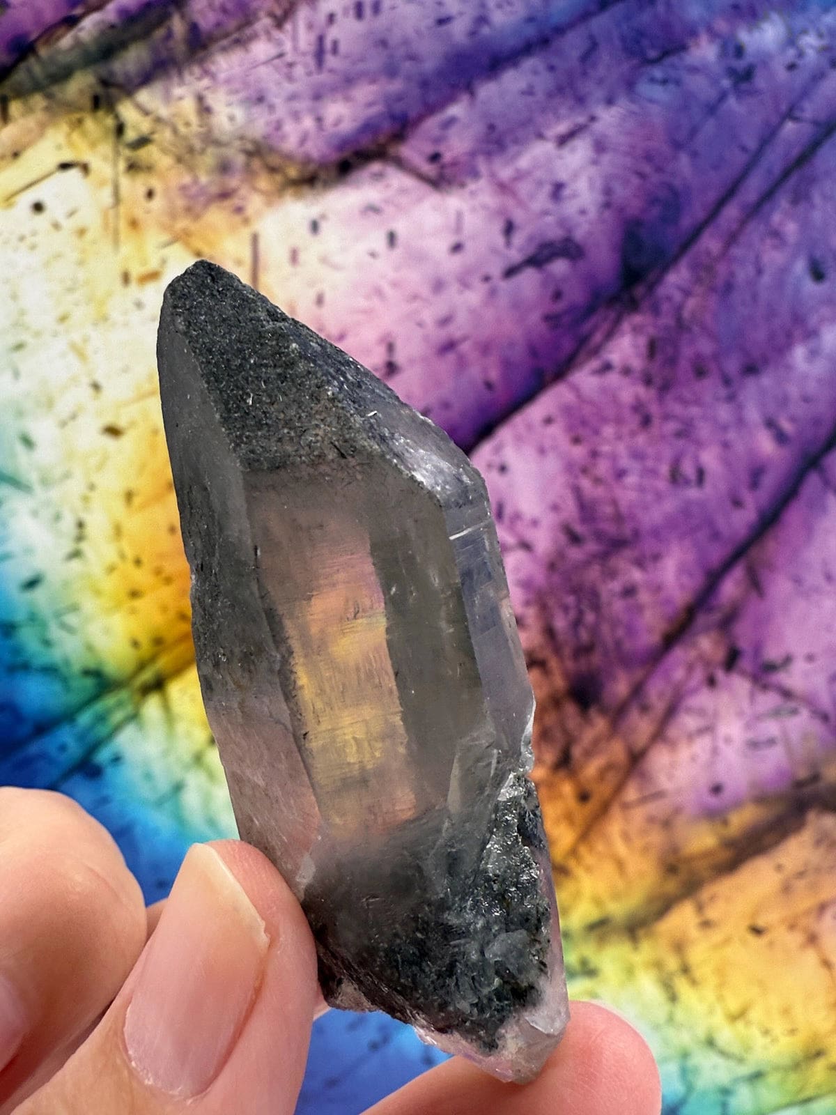 Black Tourmaline in Quartz Point