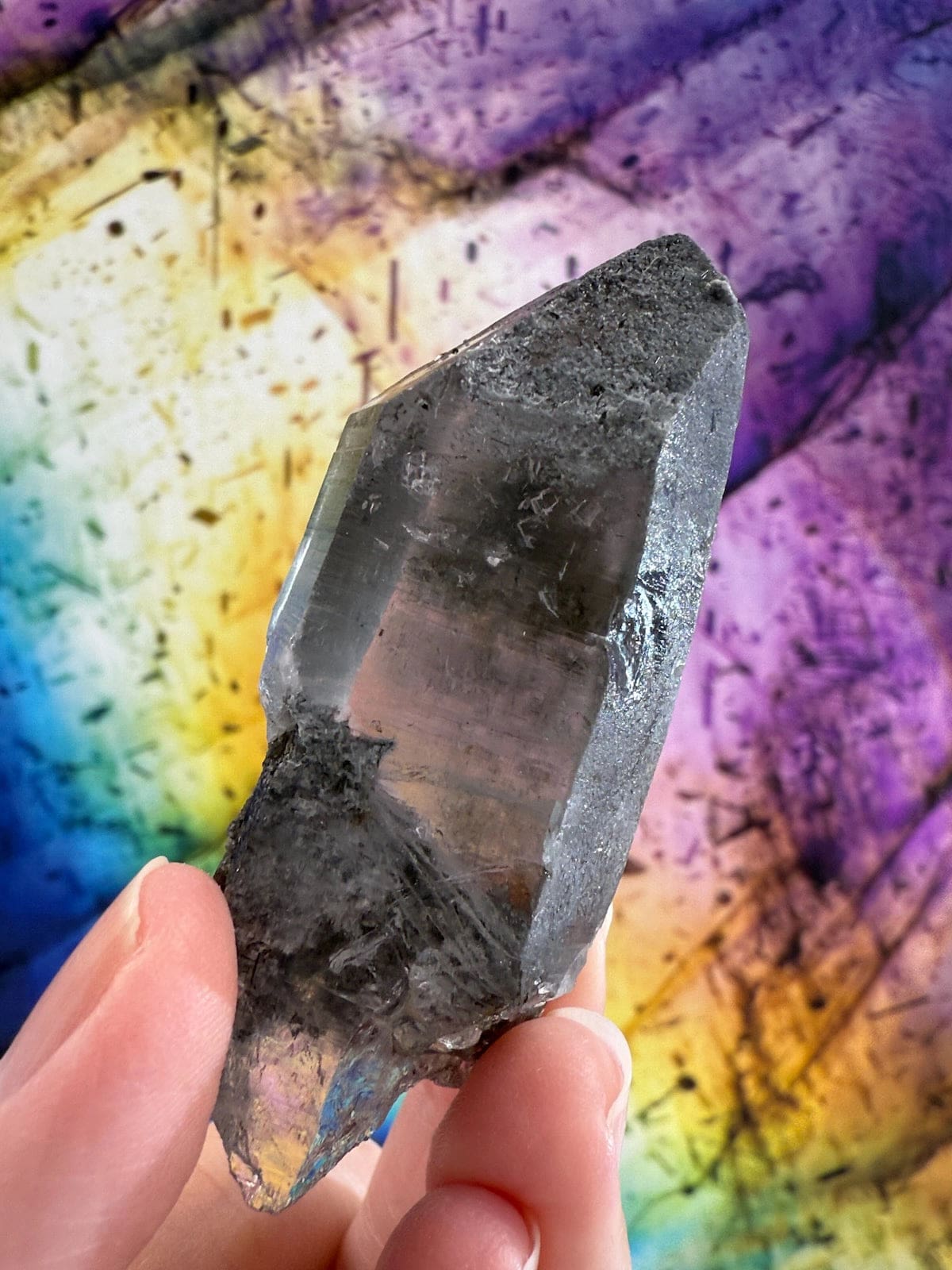 Black Tourmaline in Quartz Point