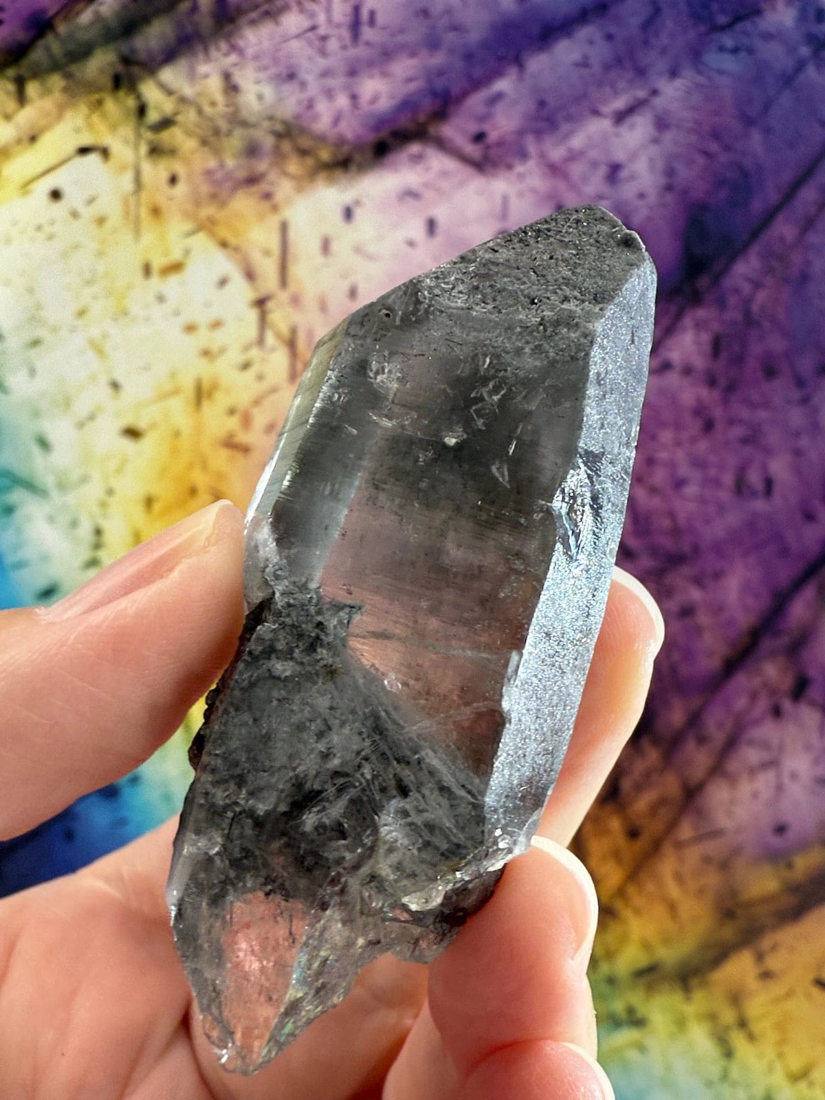 Black Tourmaline in Quartz Point