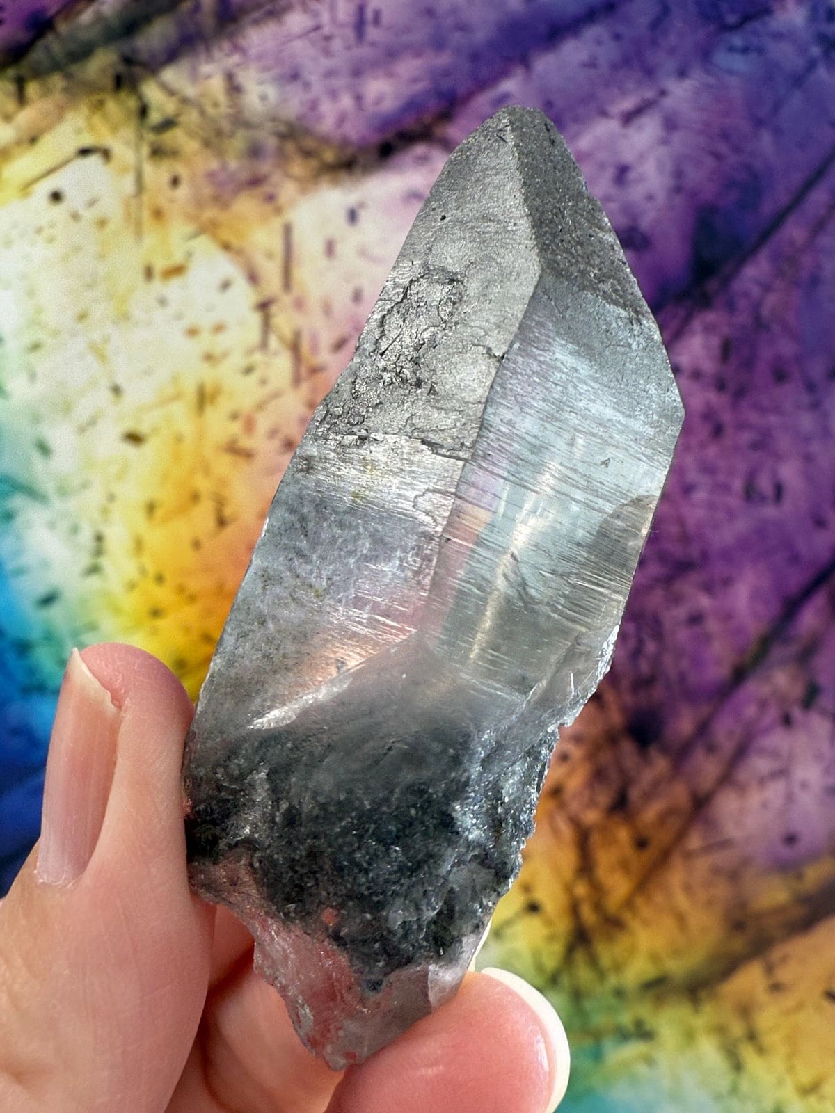 Black Tourmaline in Quartz Point