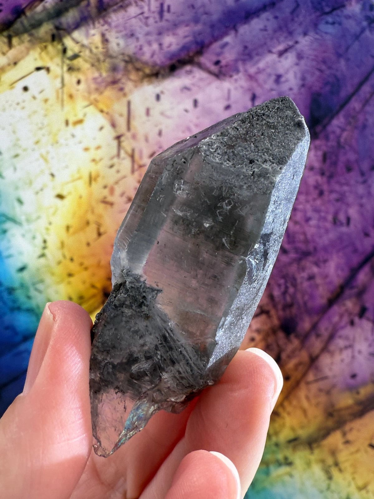 Black Tourmaline in Quartz Point