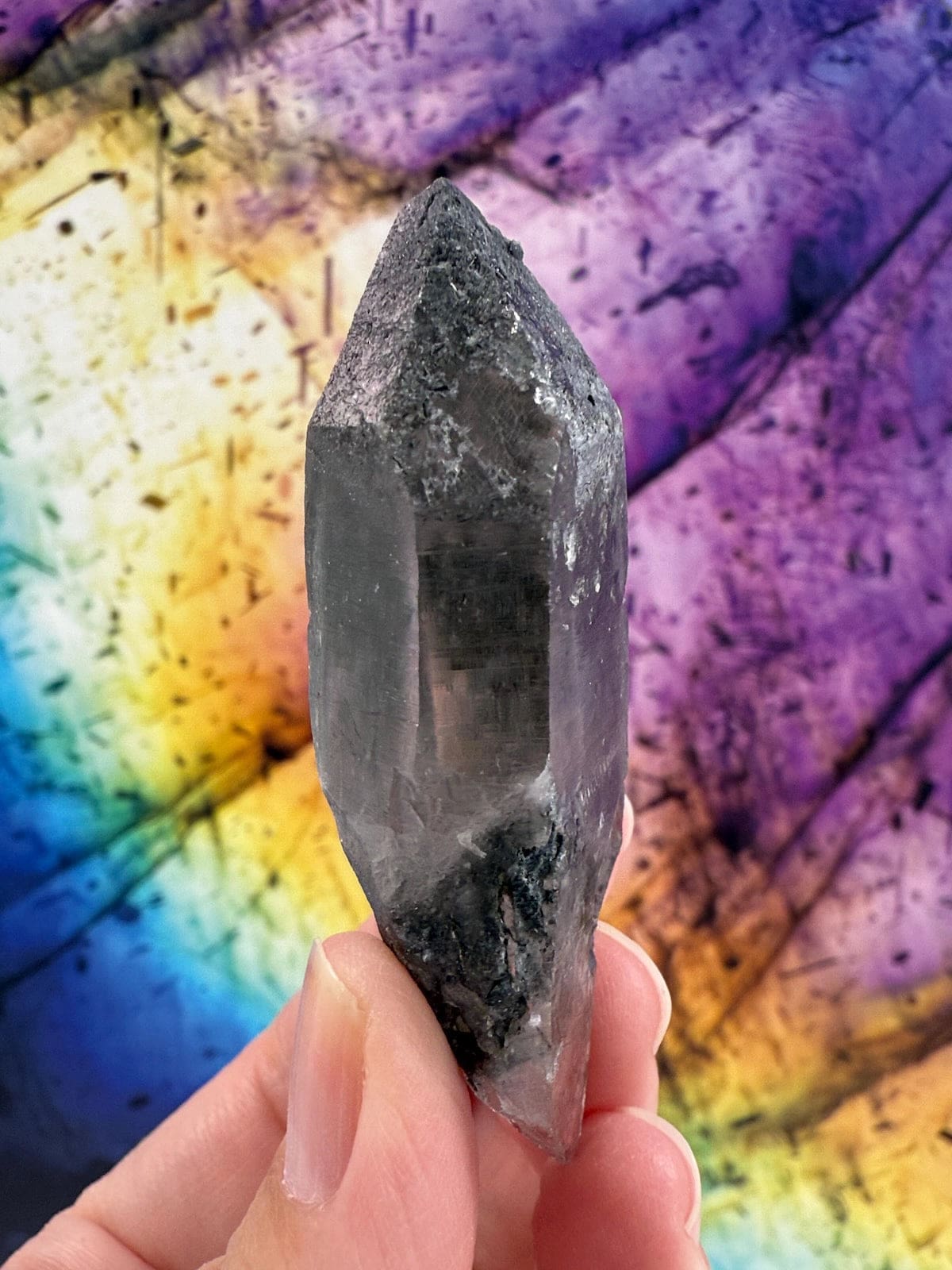 Black Tourmaline in Quartz Point