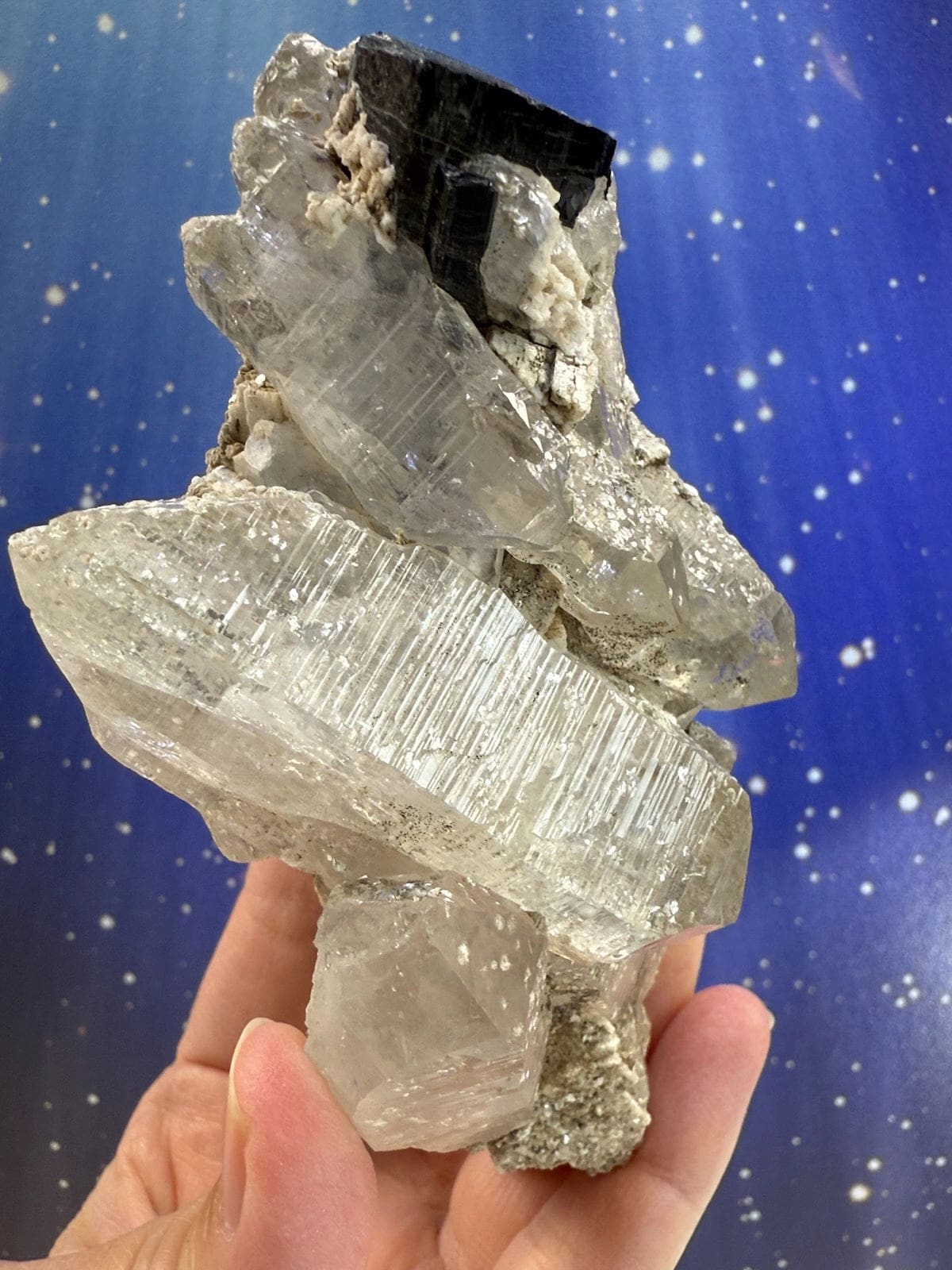 Clear Quartz with Black Tourmaline