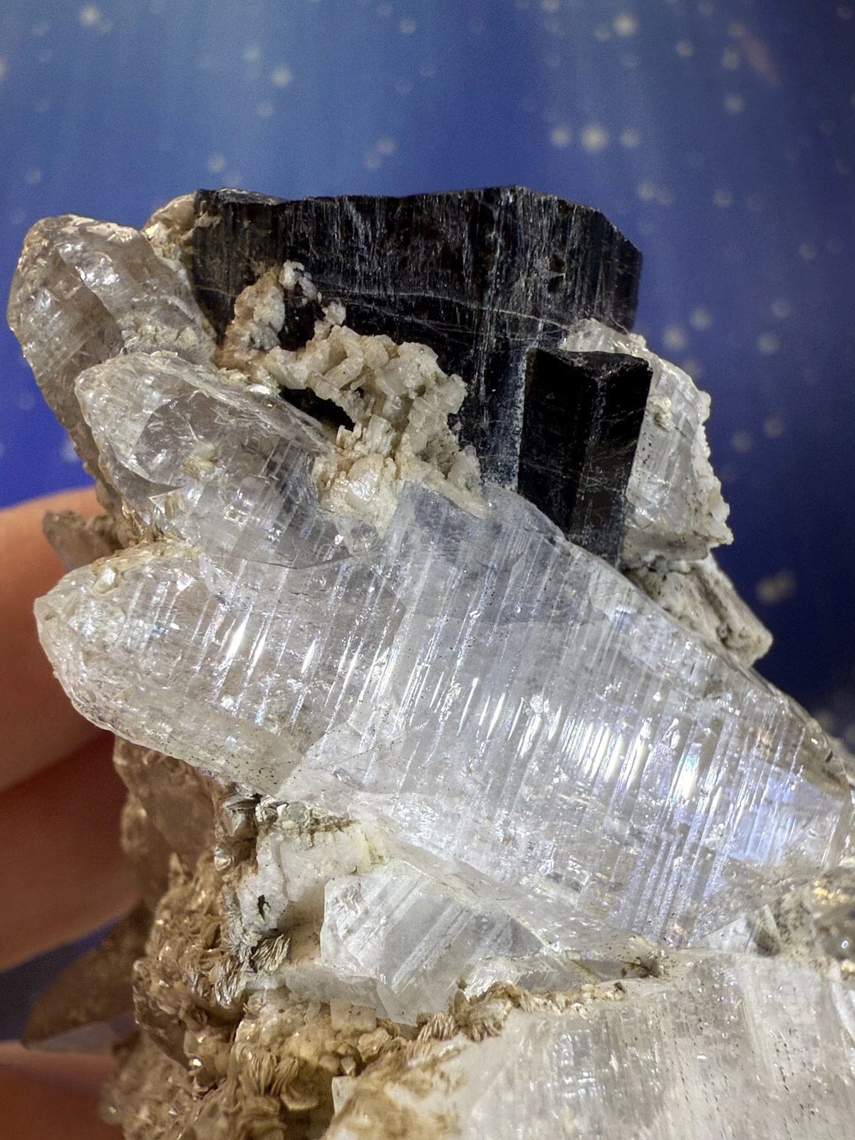 Clear Quartz with Black Tourmaline
