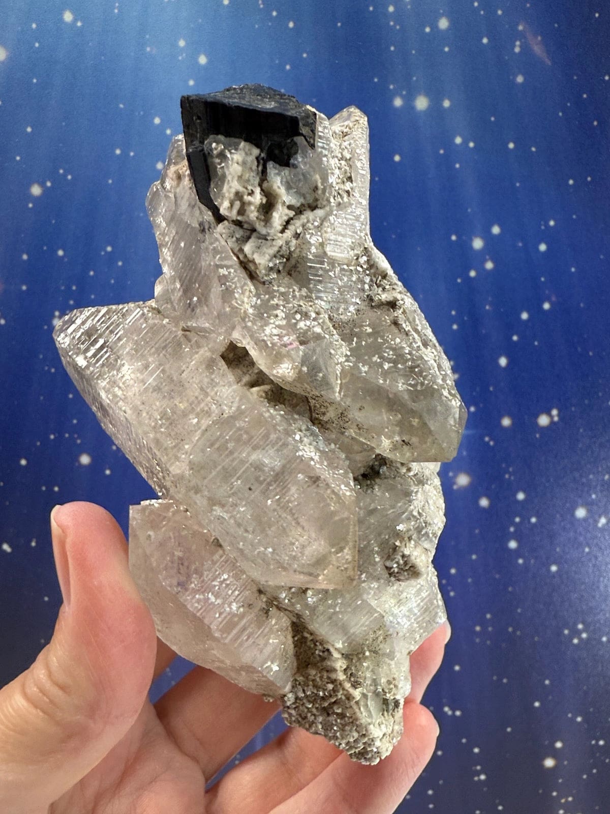 Clear Quartz with Black Tourmaline