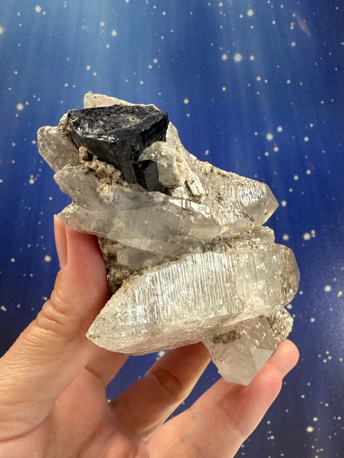 Clear Quartz with Black Tourmaline