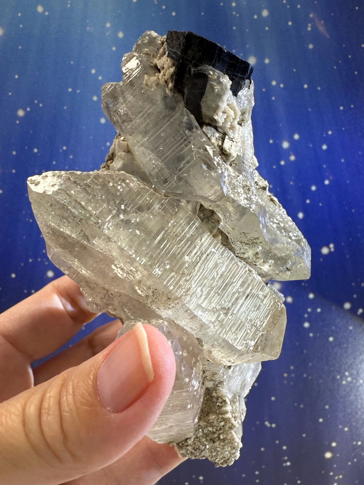 Clear Quartz with Black Tourmaline