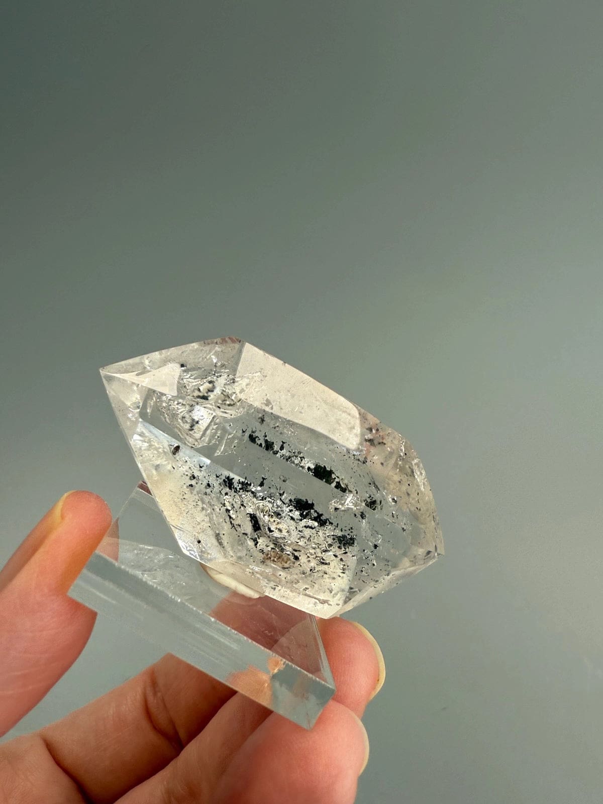 Double Terminated Enhydro Quartz A