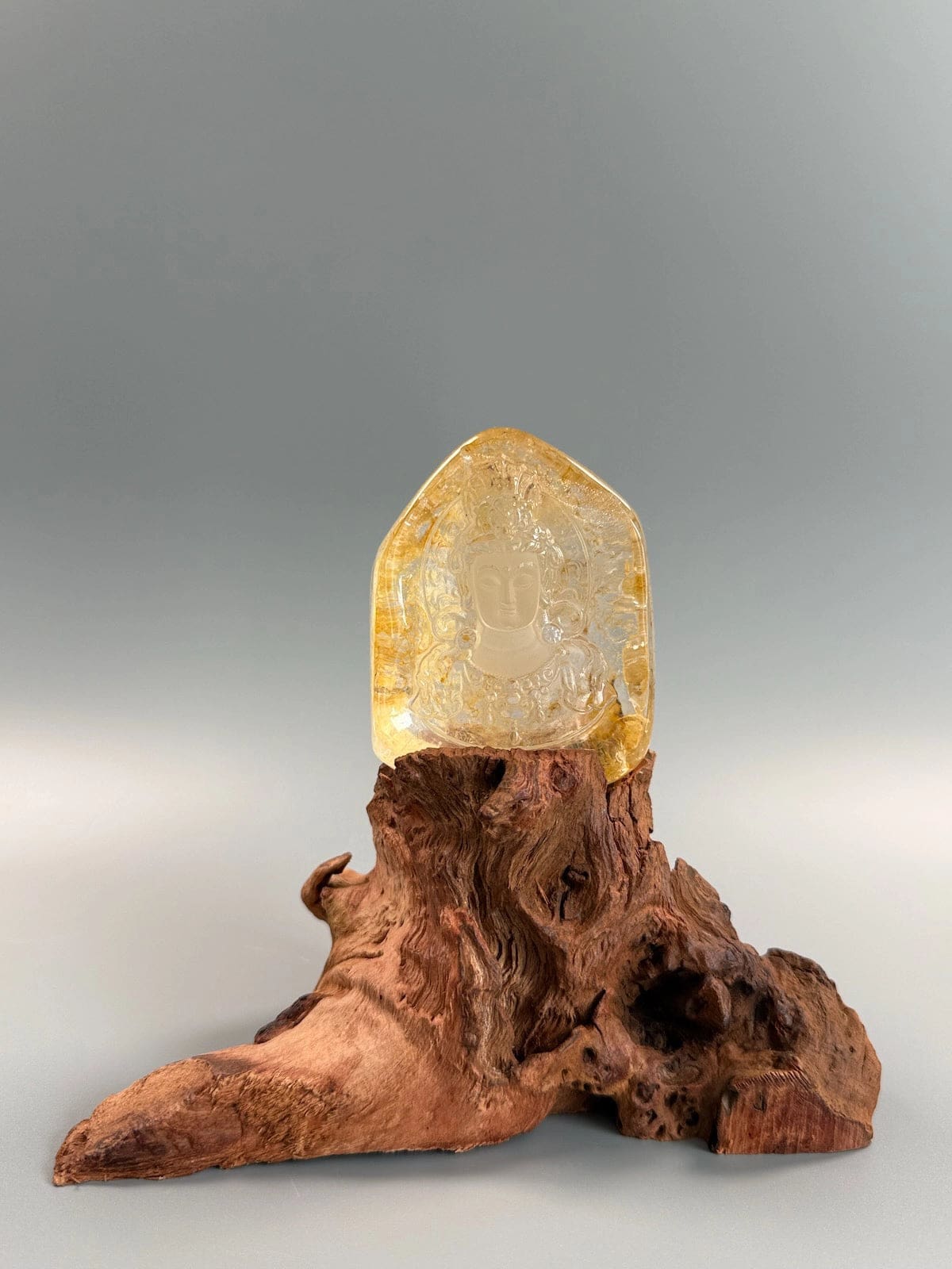 Golden Healer Quan Yin with Stand