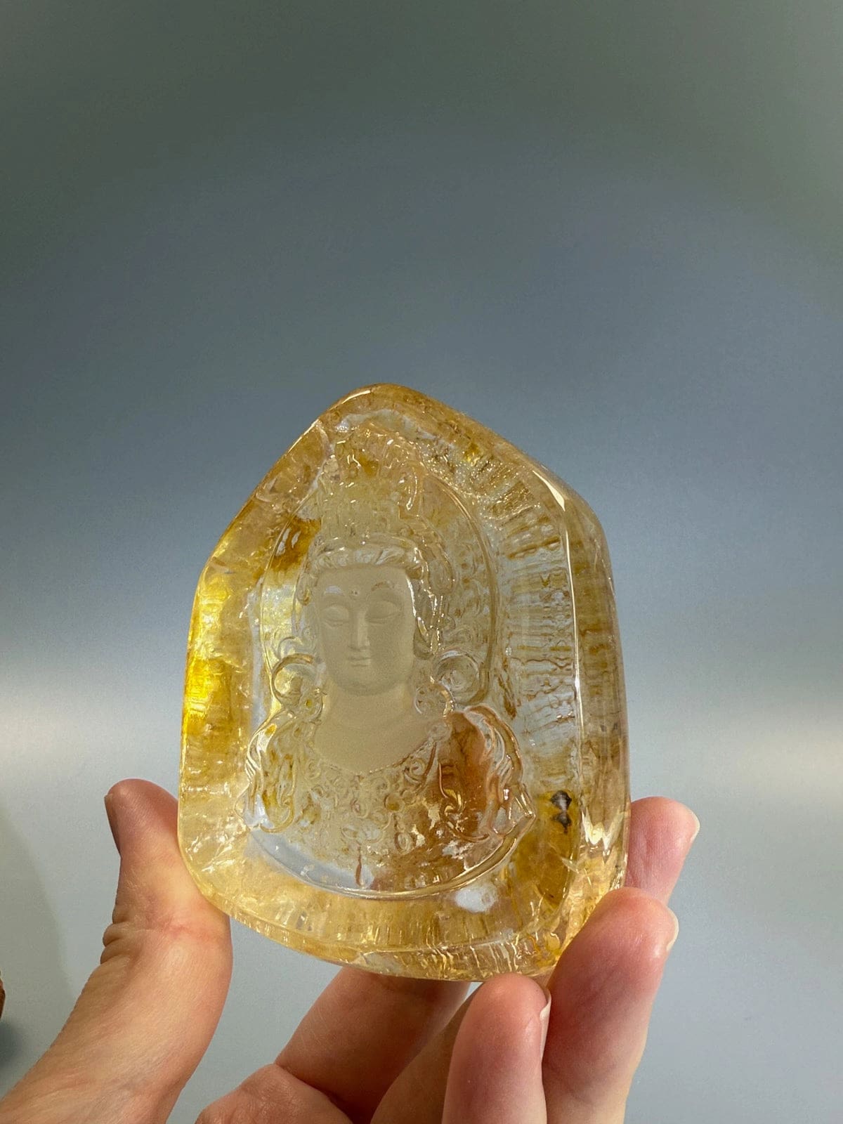 Golden Healer Quan Yin with Stand