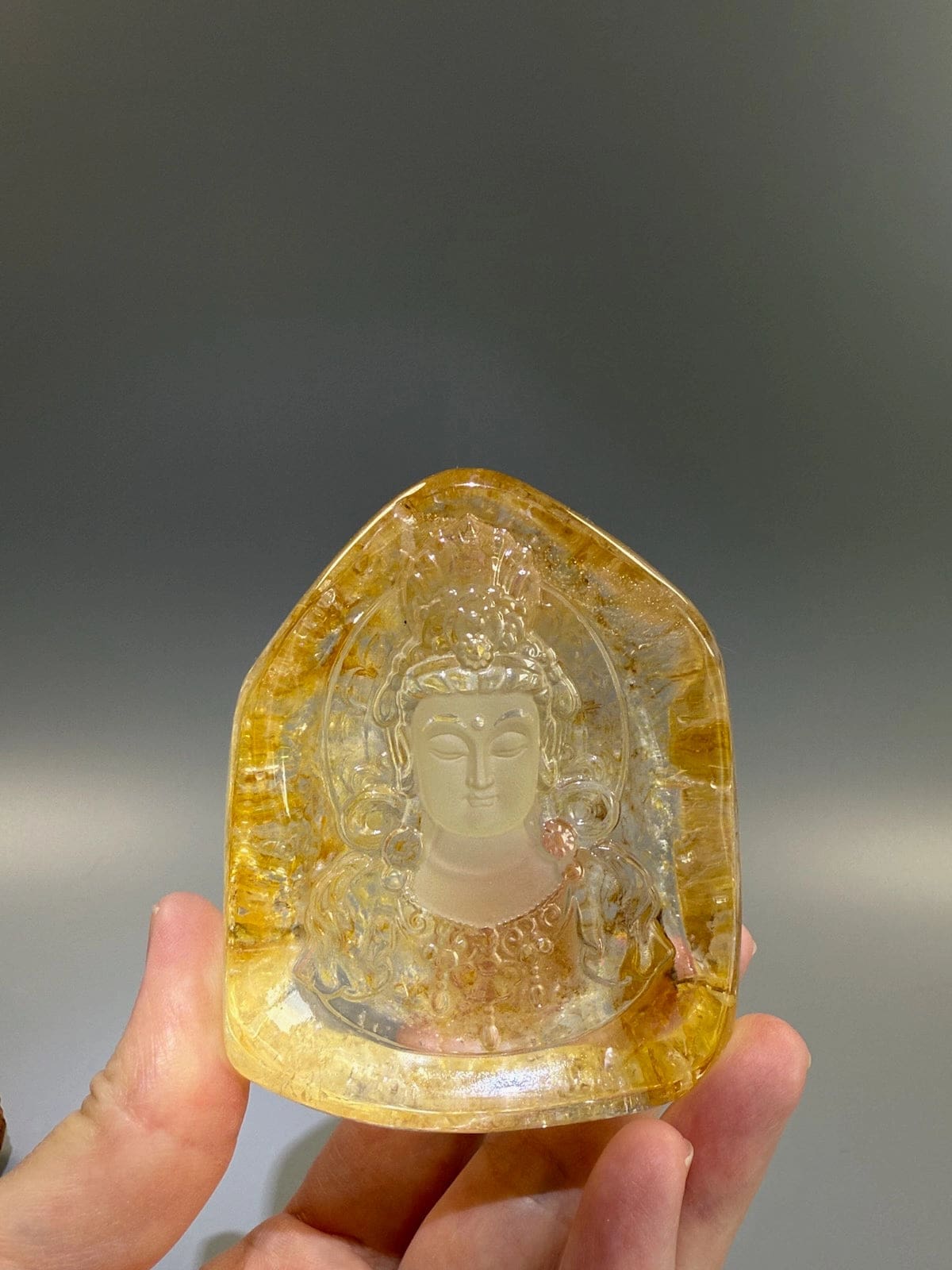 Golden Healer Quan Yin with Stand