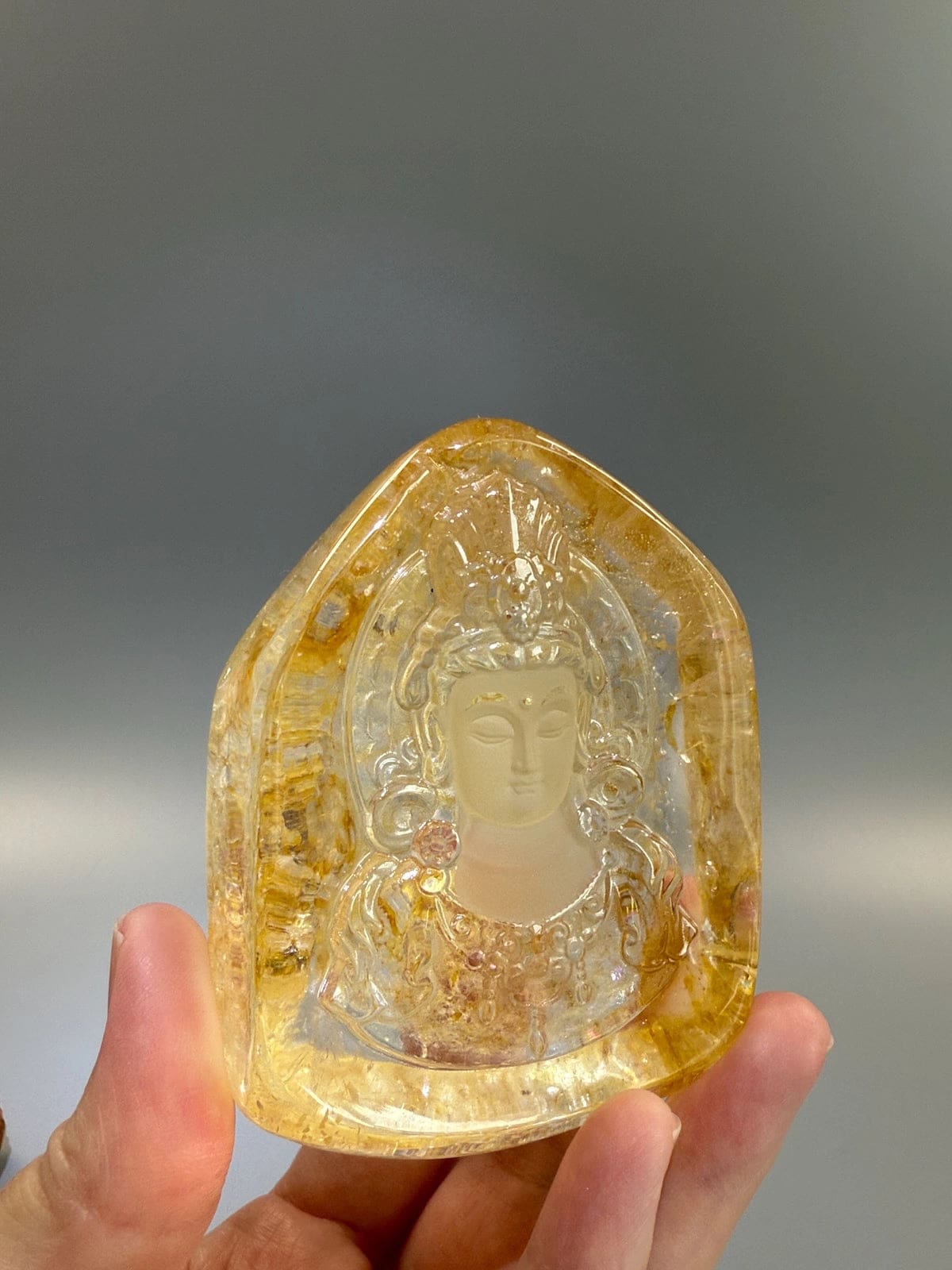 Golden Healer Quan Yin with Stand