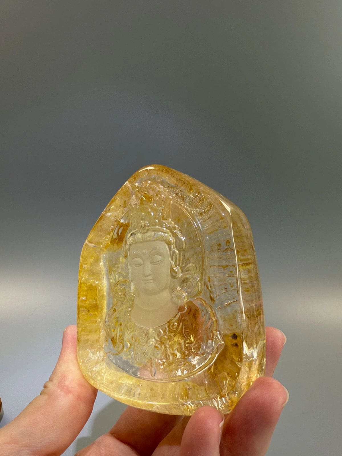 Golden Healer Quan Yin with Stand