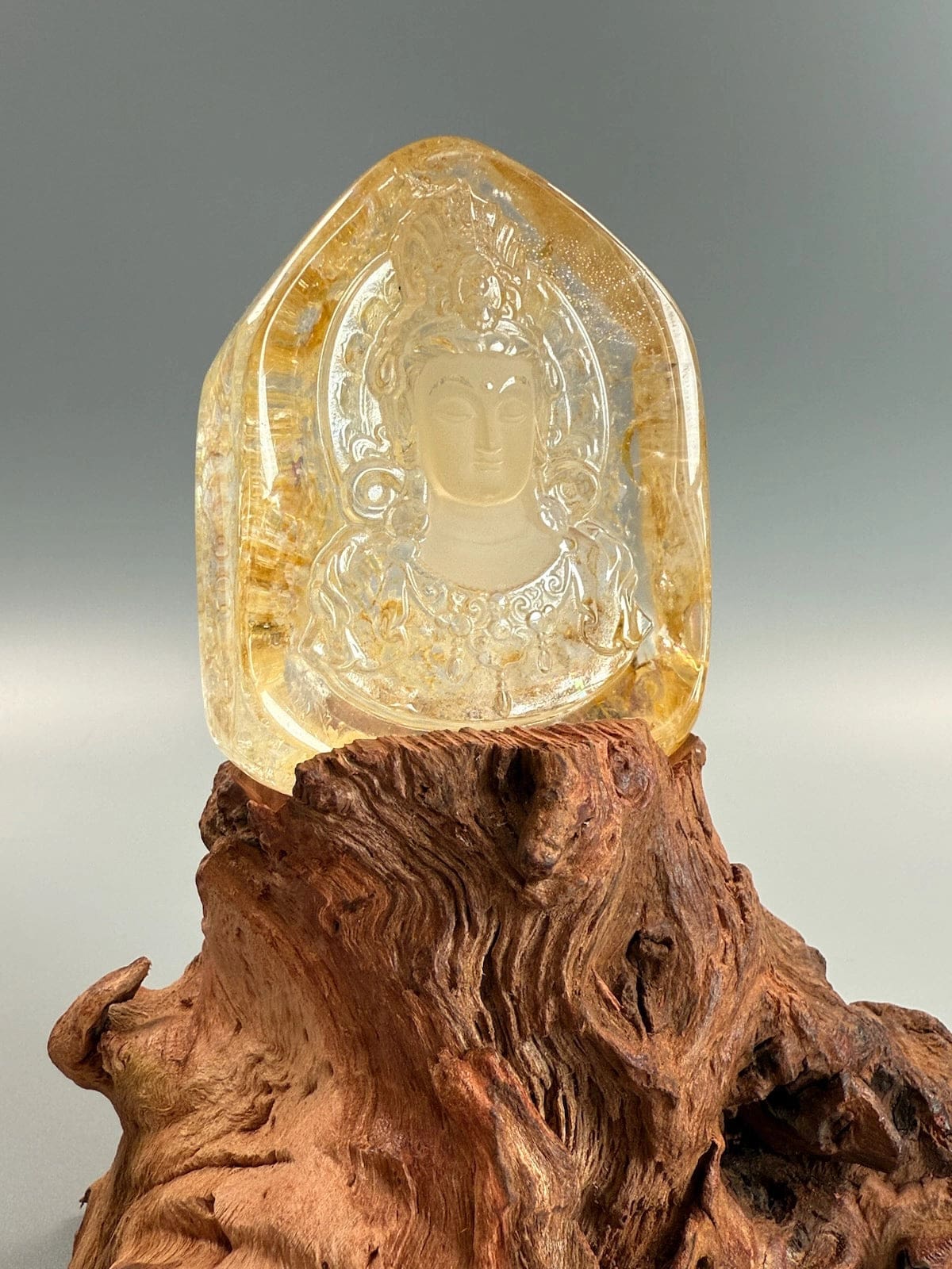 Golden Healer Quan Yin with Stand