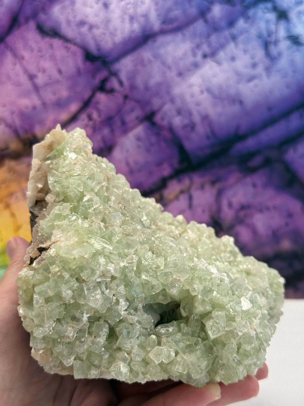 Green Apophyllite Skull