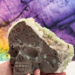 Green Apophyllite Skull