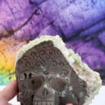 Green Apophyllite Skull