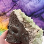 Green Apophyllite Skull