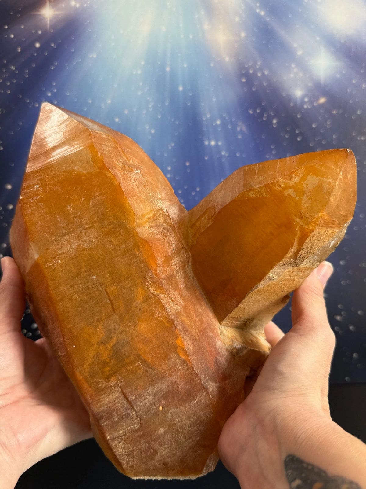 Huge Golden Healer Coated Quartz