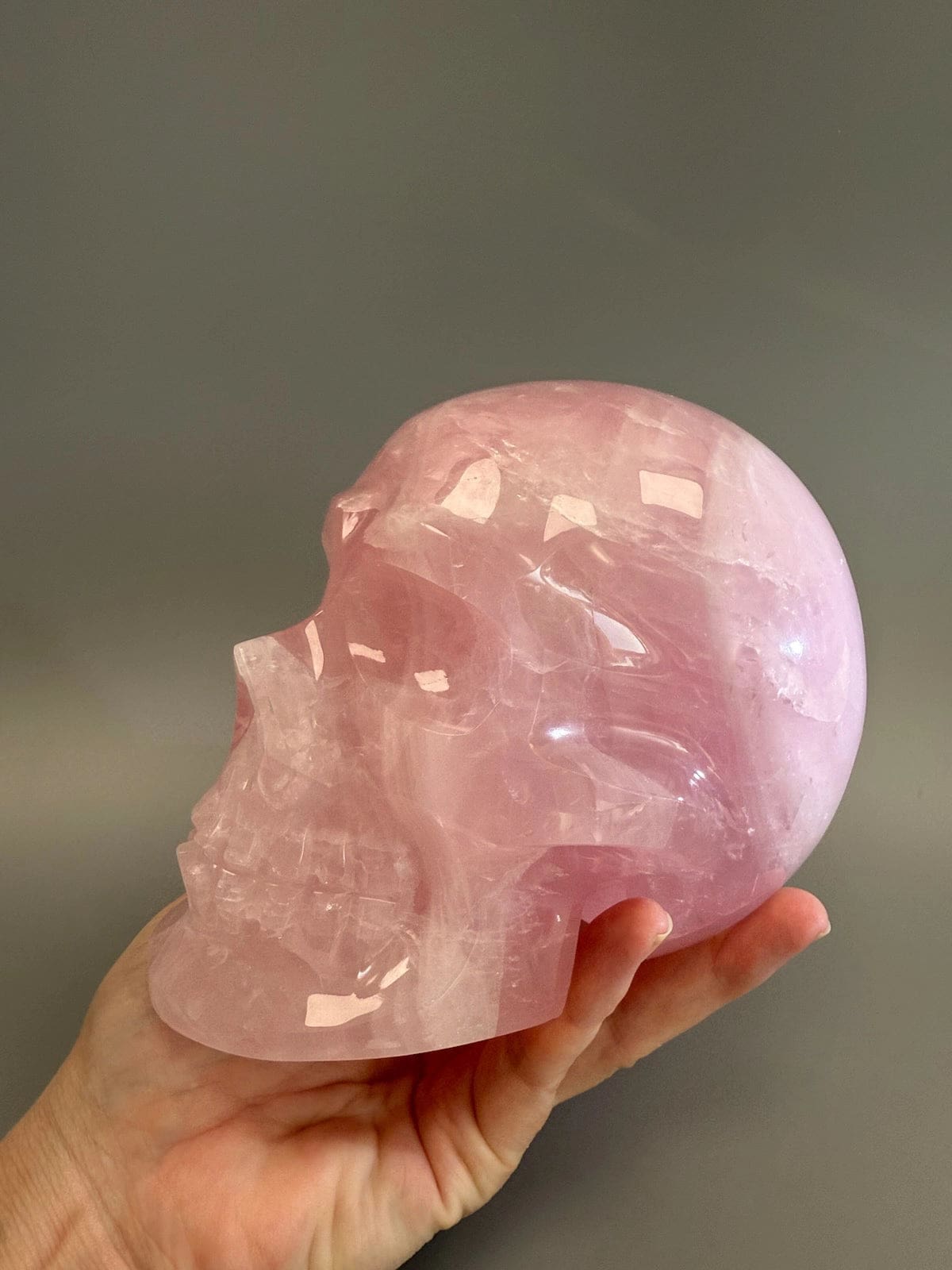 Large Rose Quartz Skull