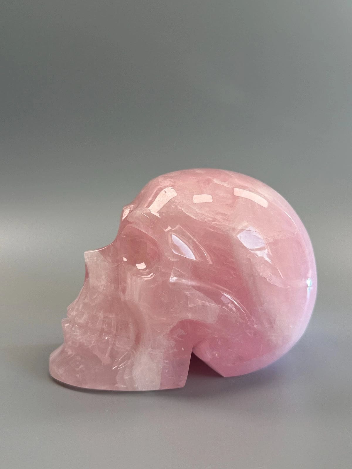 Large Rose Quartz Skull