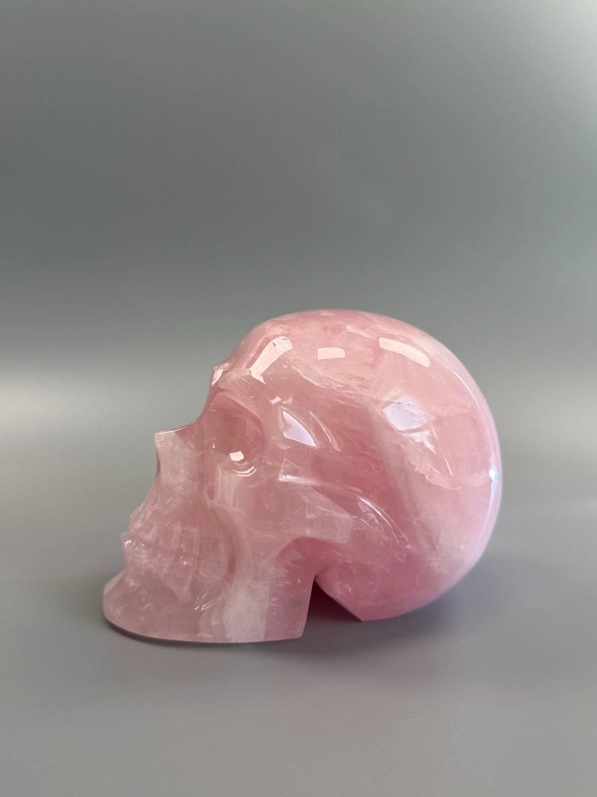 Large Rose Quartz Skull