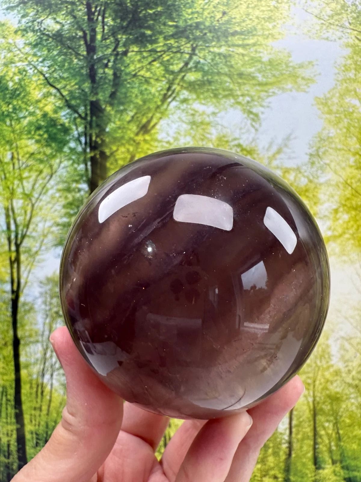 Fluorite with sparkling Mica Sphere
