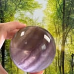 Fluorite with sparkling Mica Sphere