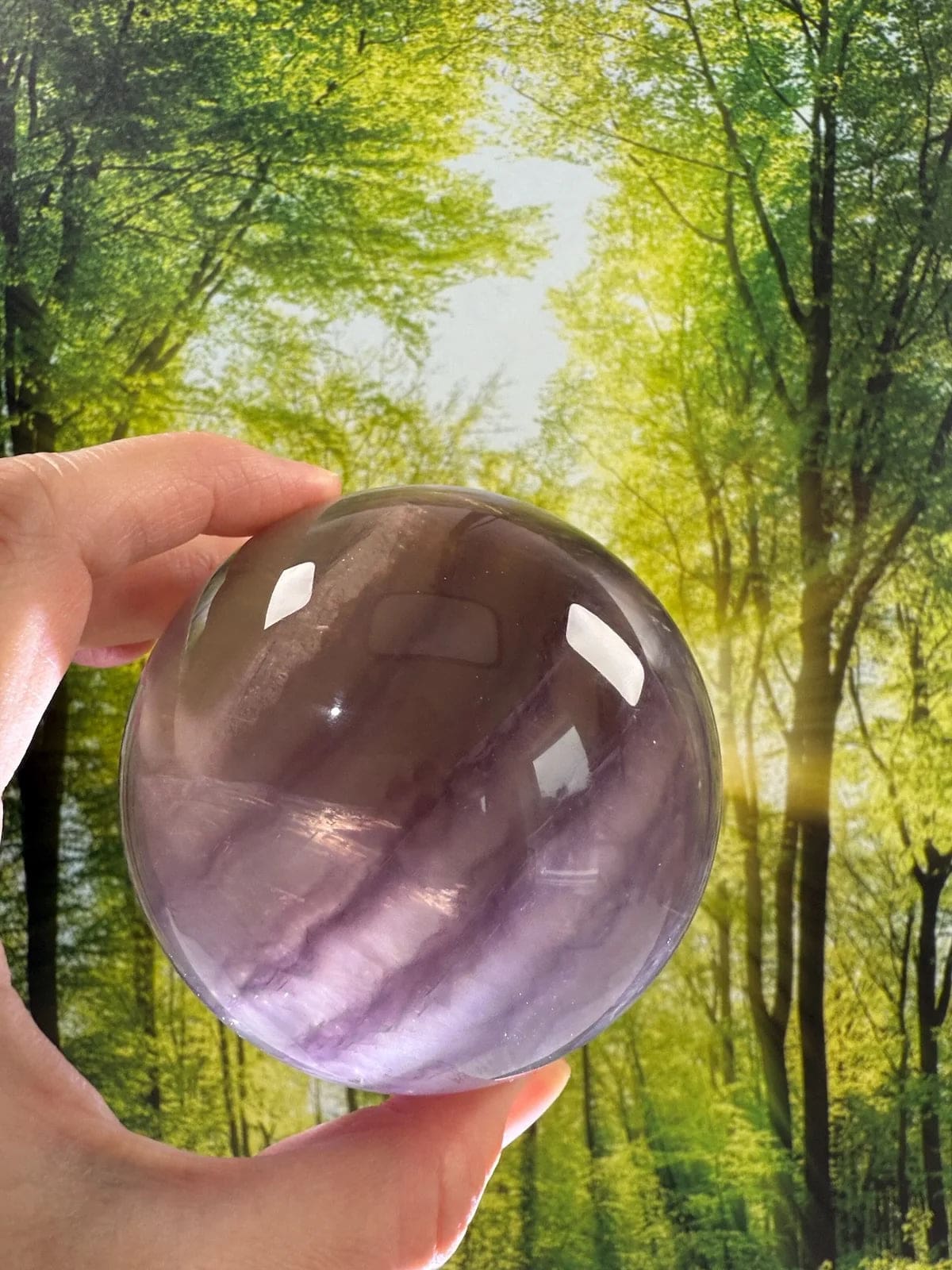 Fluorite with sparkling Mica Sphere