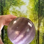 Fluorite with sparkling Mica Sphere