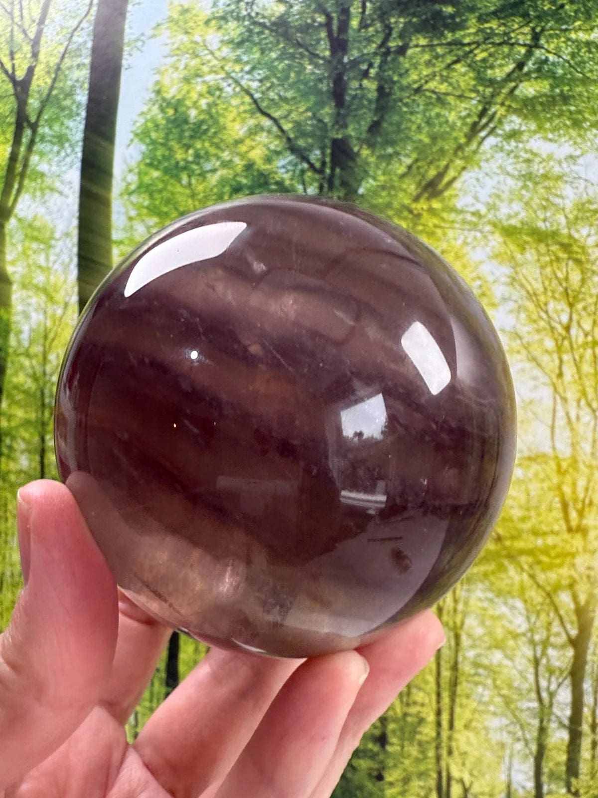Fluorite with sparkling Mica Sphere
