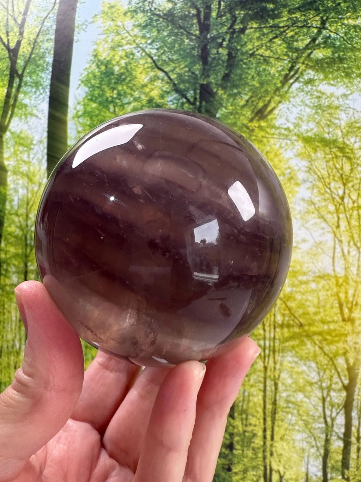Fluorite with sparkling Mica Sphere