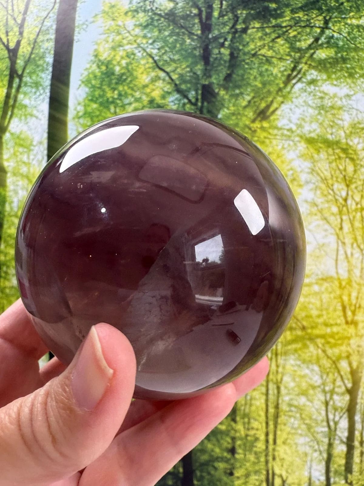 Fluorite with sparkling Mica Sphere