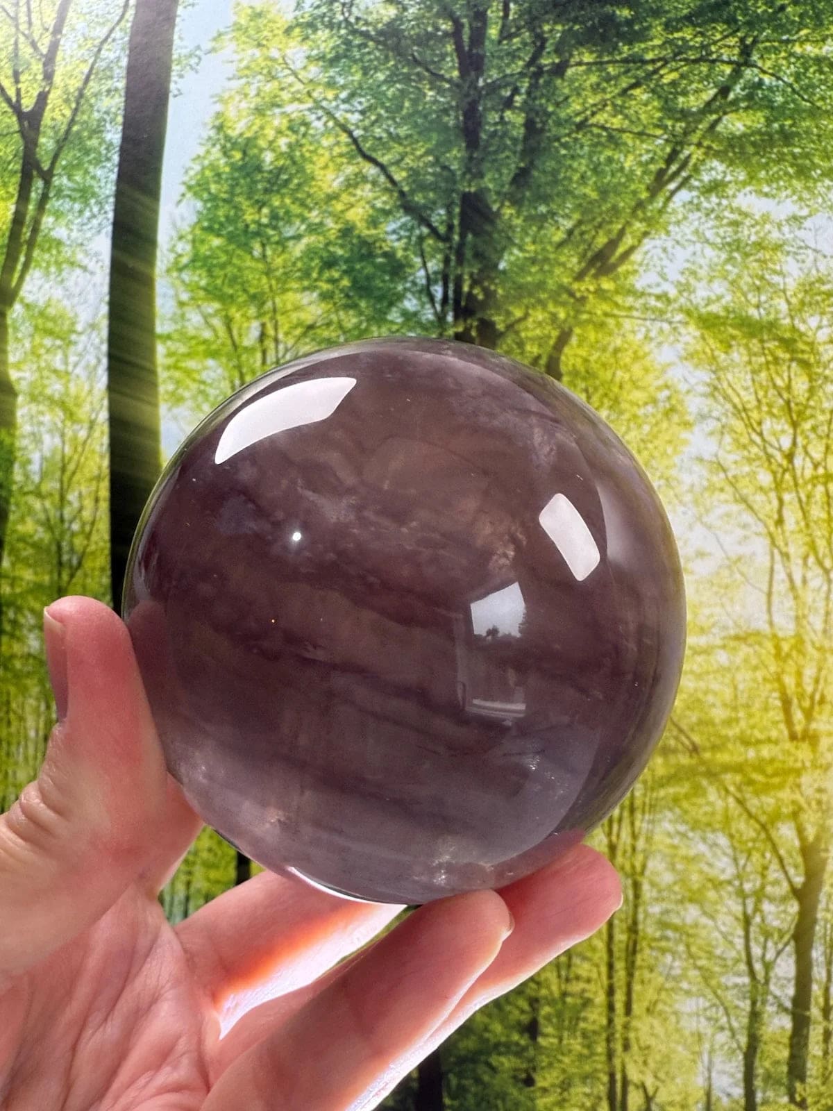 Fluorite with sparkling Mica Sphere