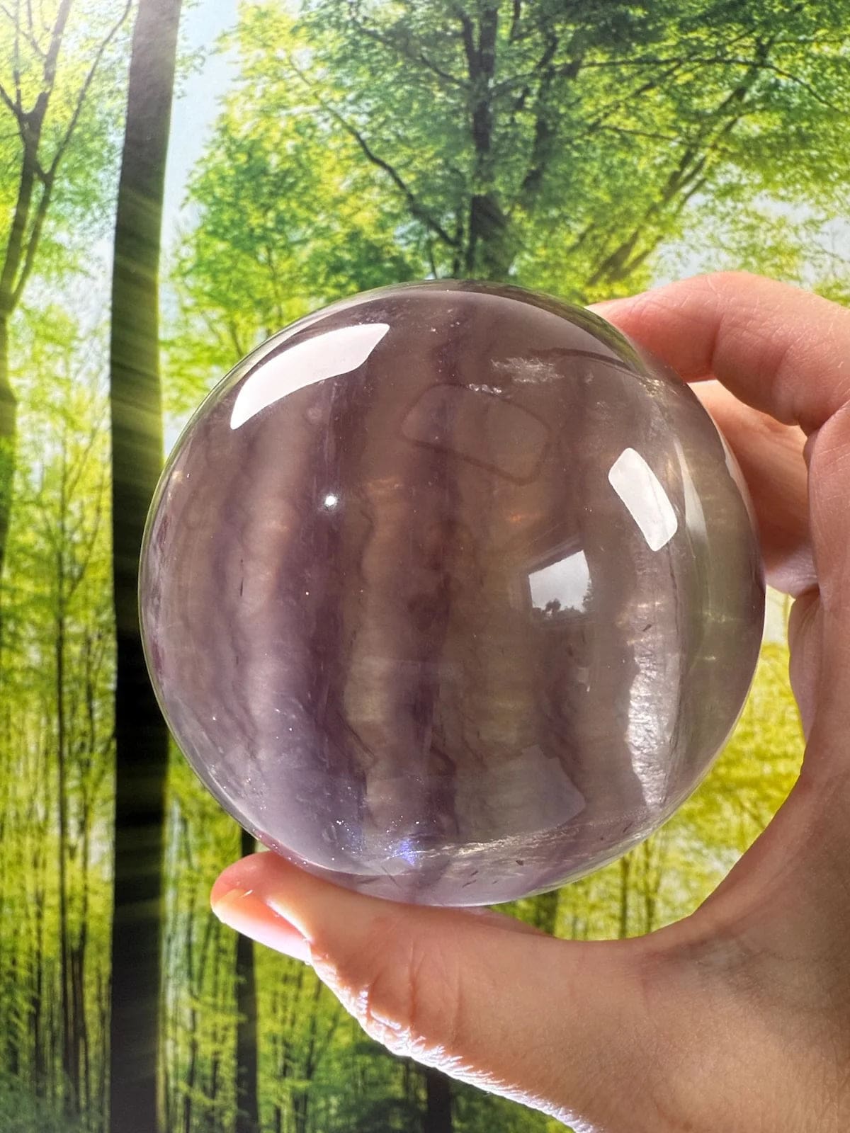 Fluorite with sparkling Mica Sphere