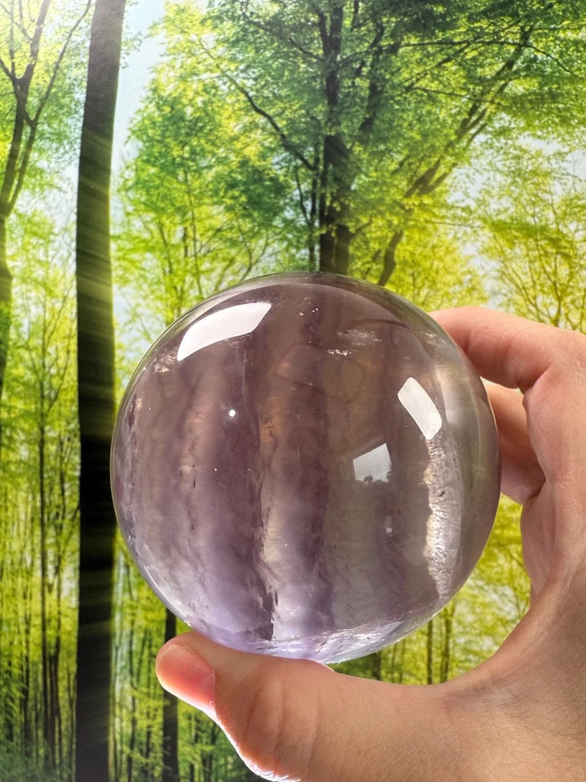 Fluorite with sparkling Mica Sphere