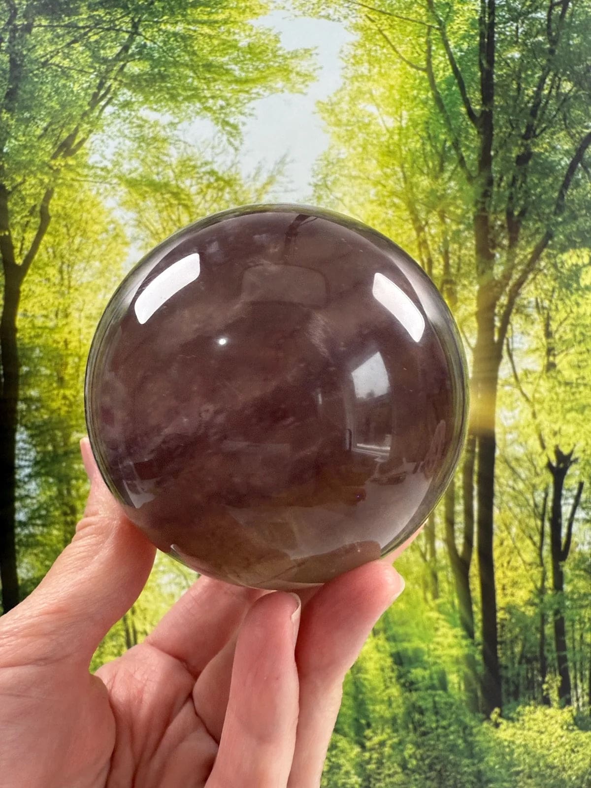 Fluorite with sparkling Mica Sphere