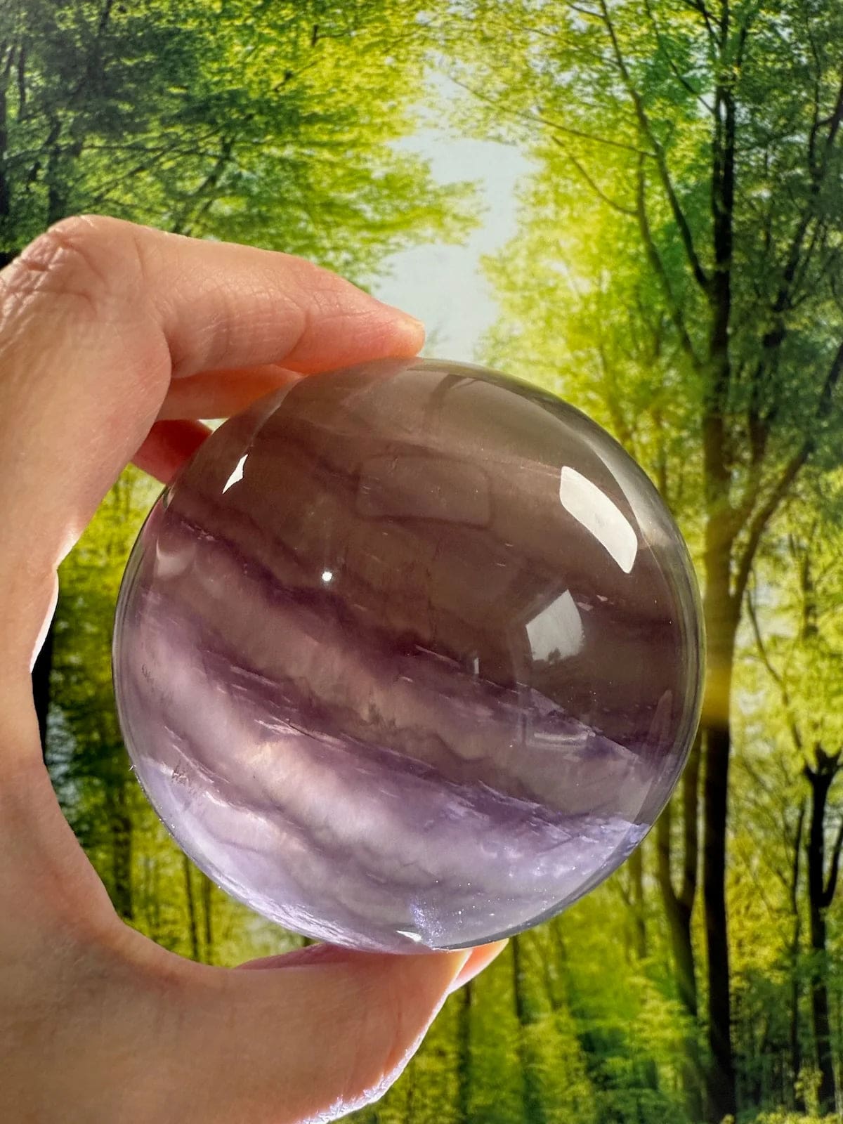 Fluorite with sparkling Mica Sphere
