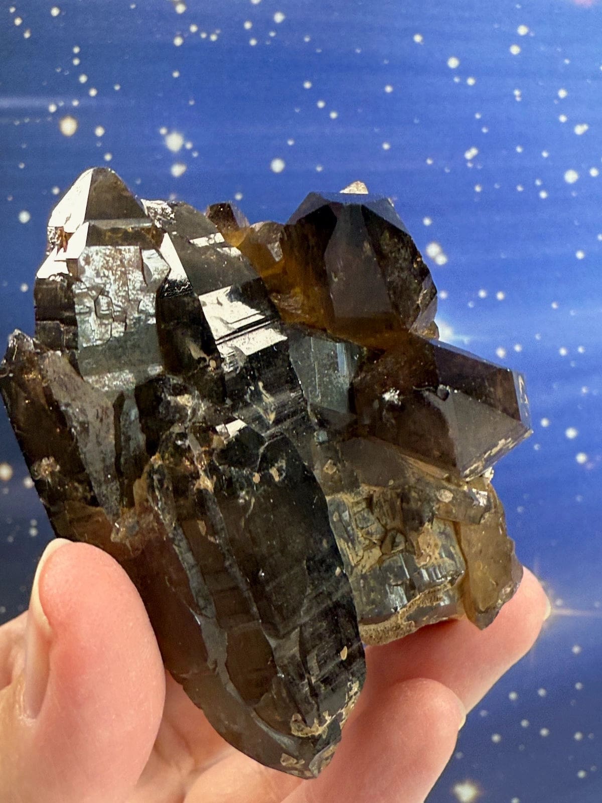 Natural Smokey Quartz Cluster
