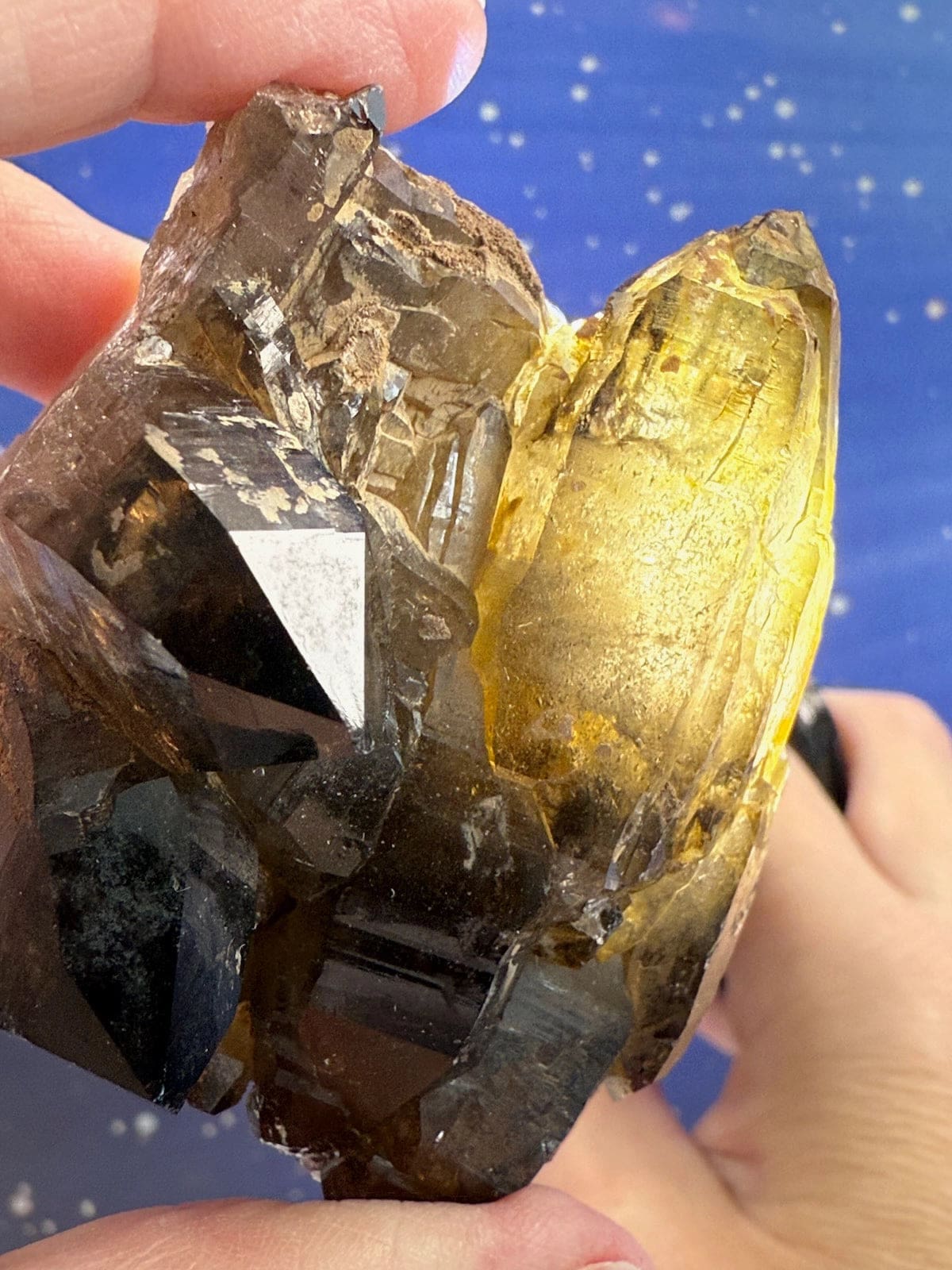 Natural Smokey Quartz Cluster