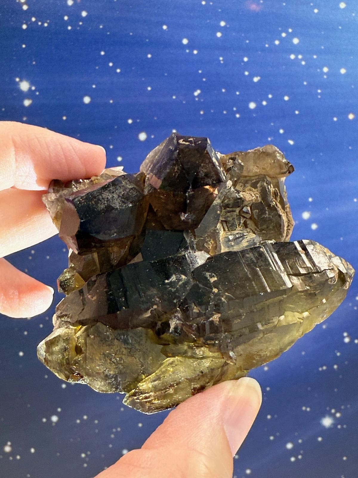 Natural Smokey Quartz Cluster