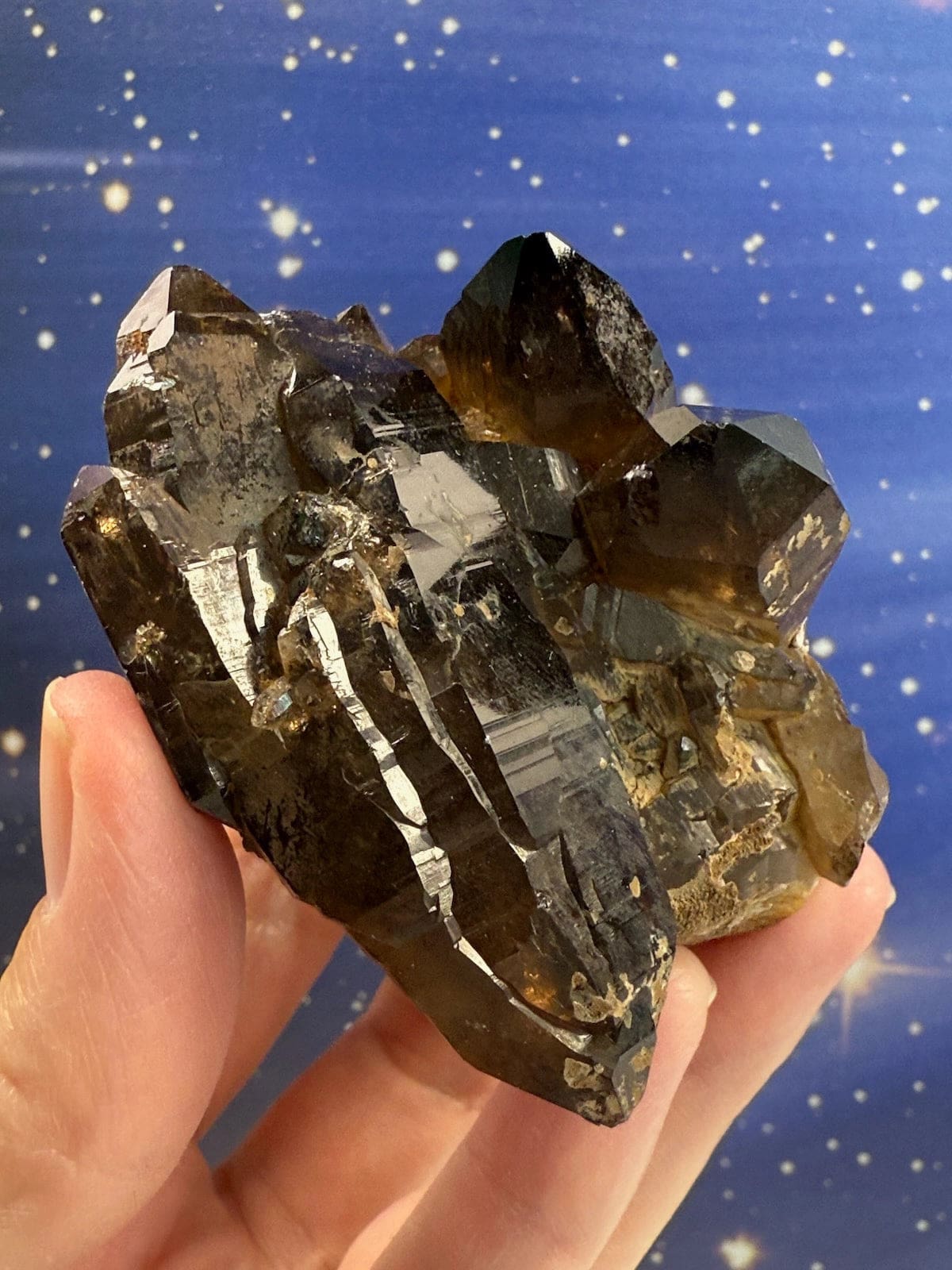 Natural Smokey Quartz Cluster