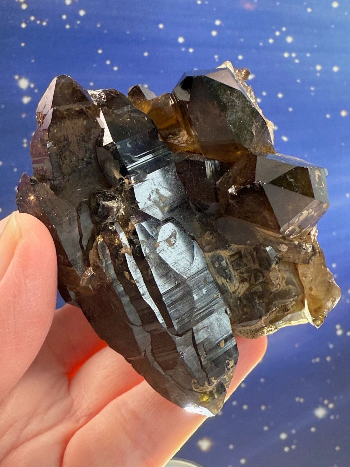 Natural Smokey Quartz Cluster