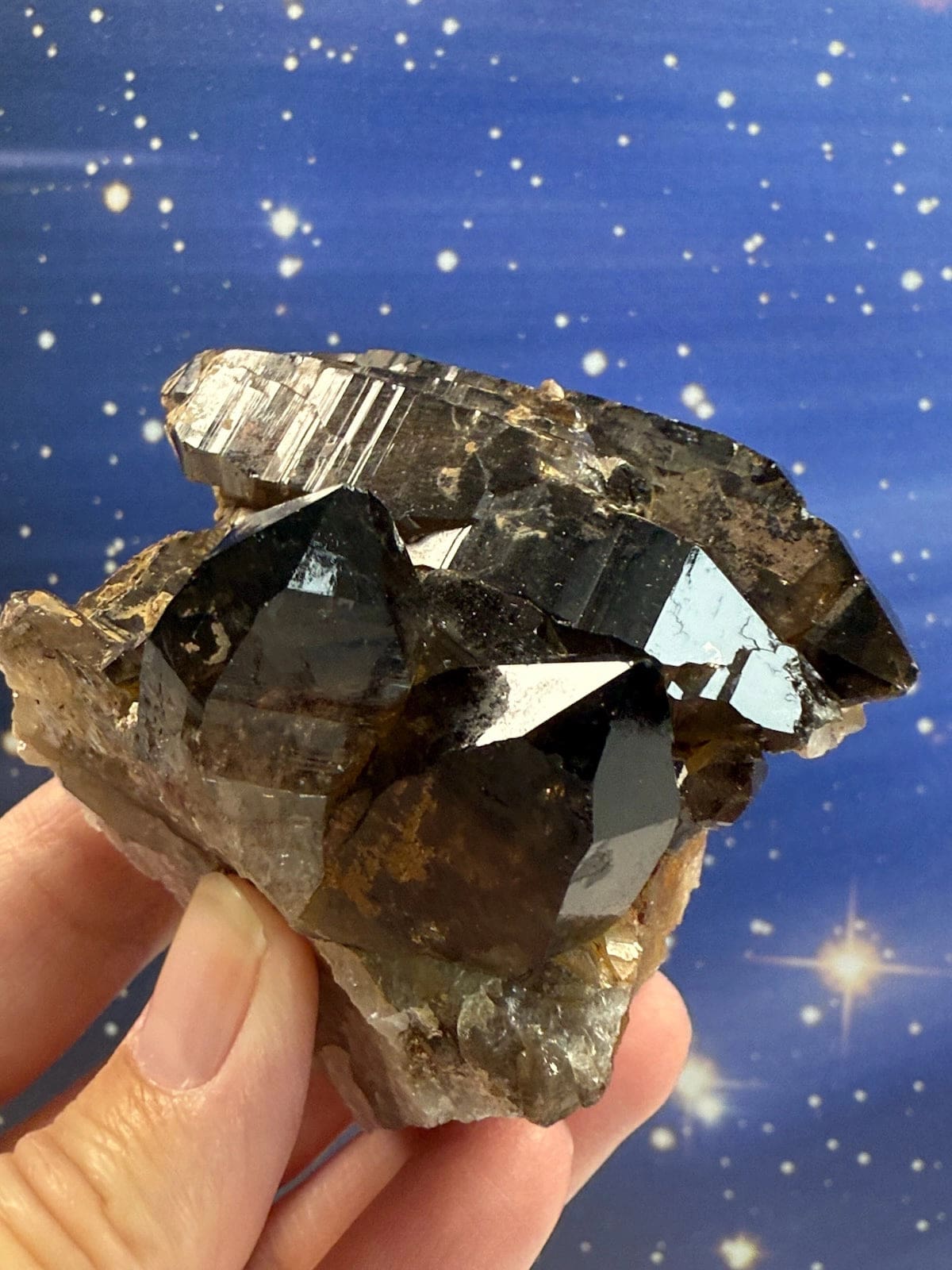 Natural Smokey Quartz Cluster