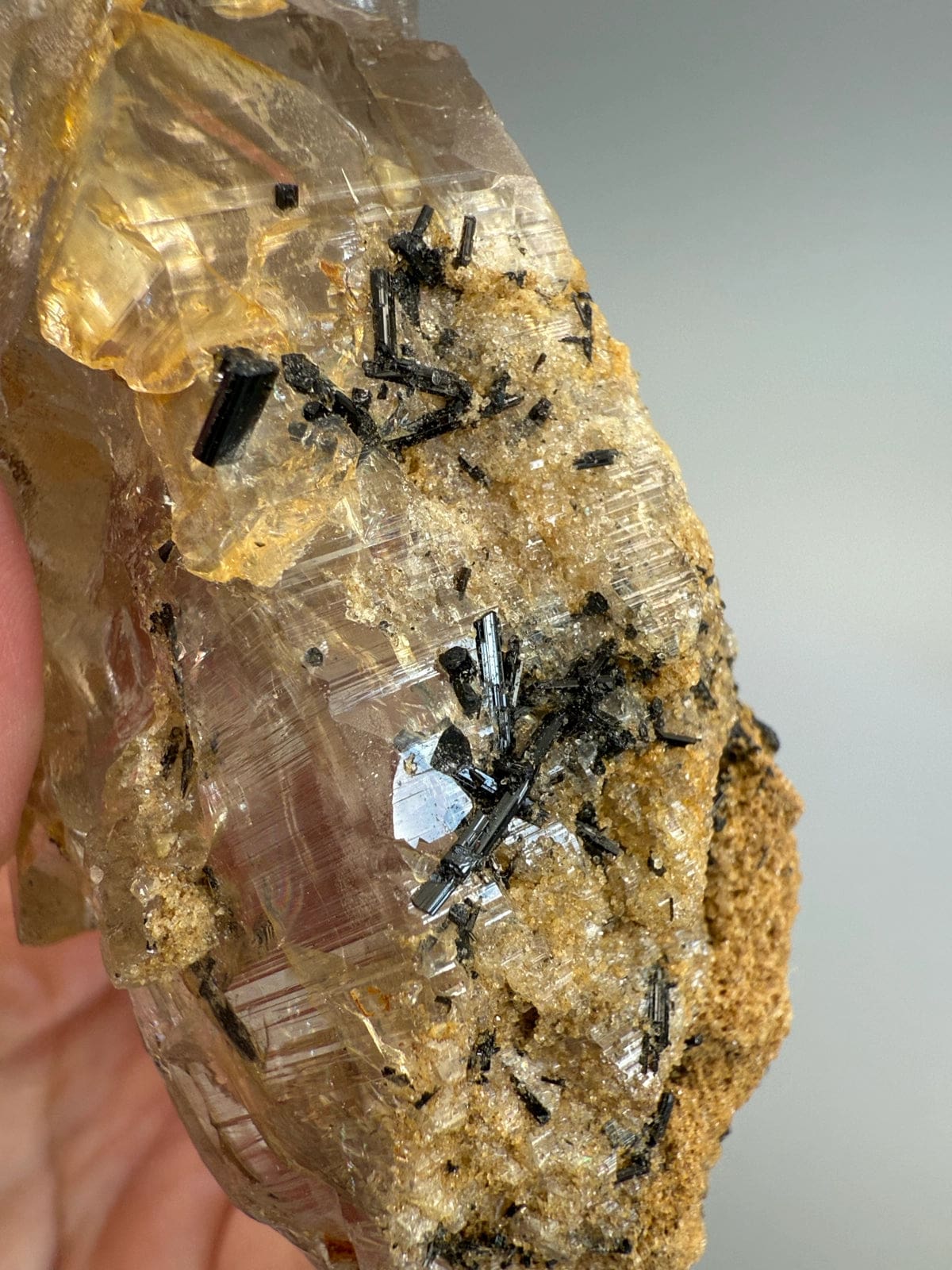 Natural Smokey Quartz with Black Tourmaline