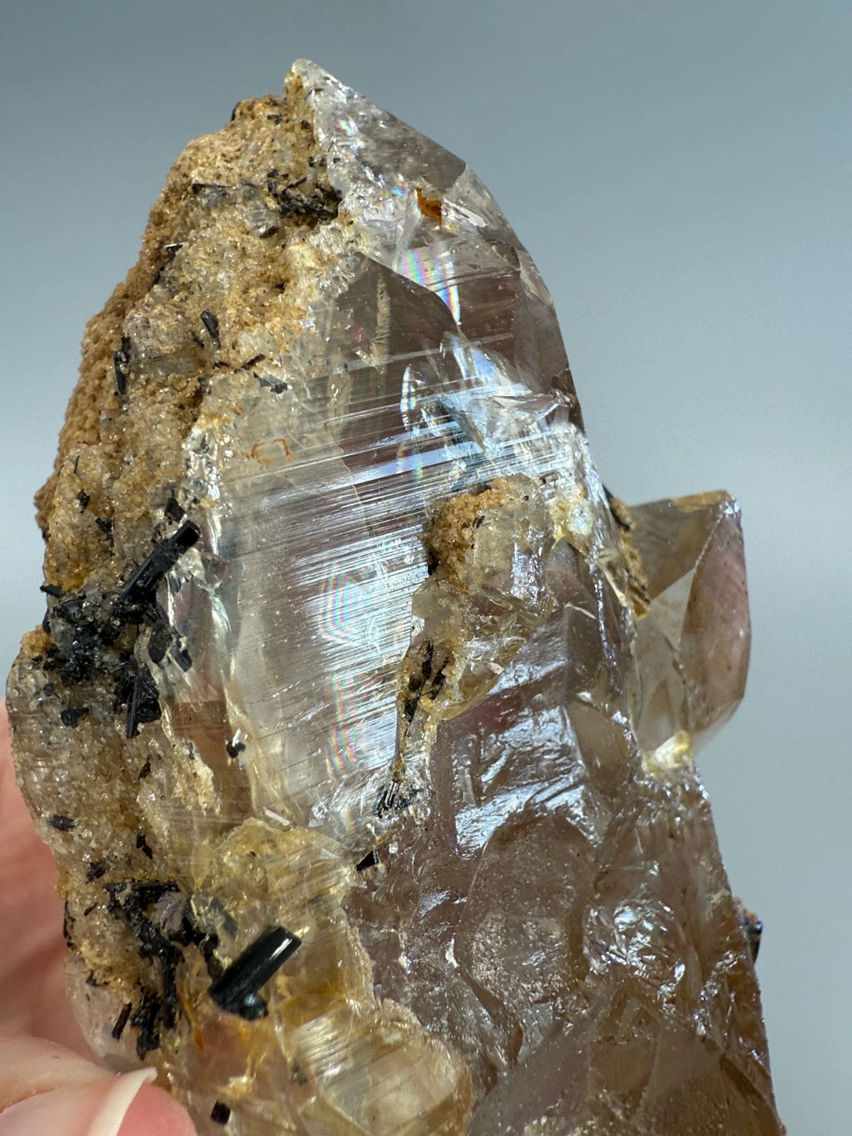 Natural Smokey Quartz with Black Tourmaline