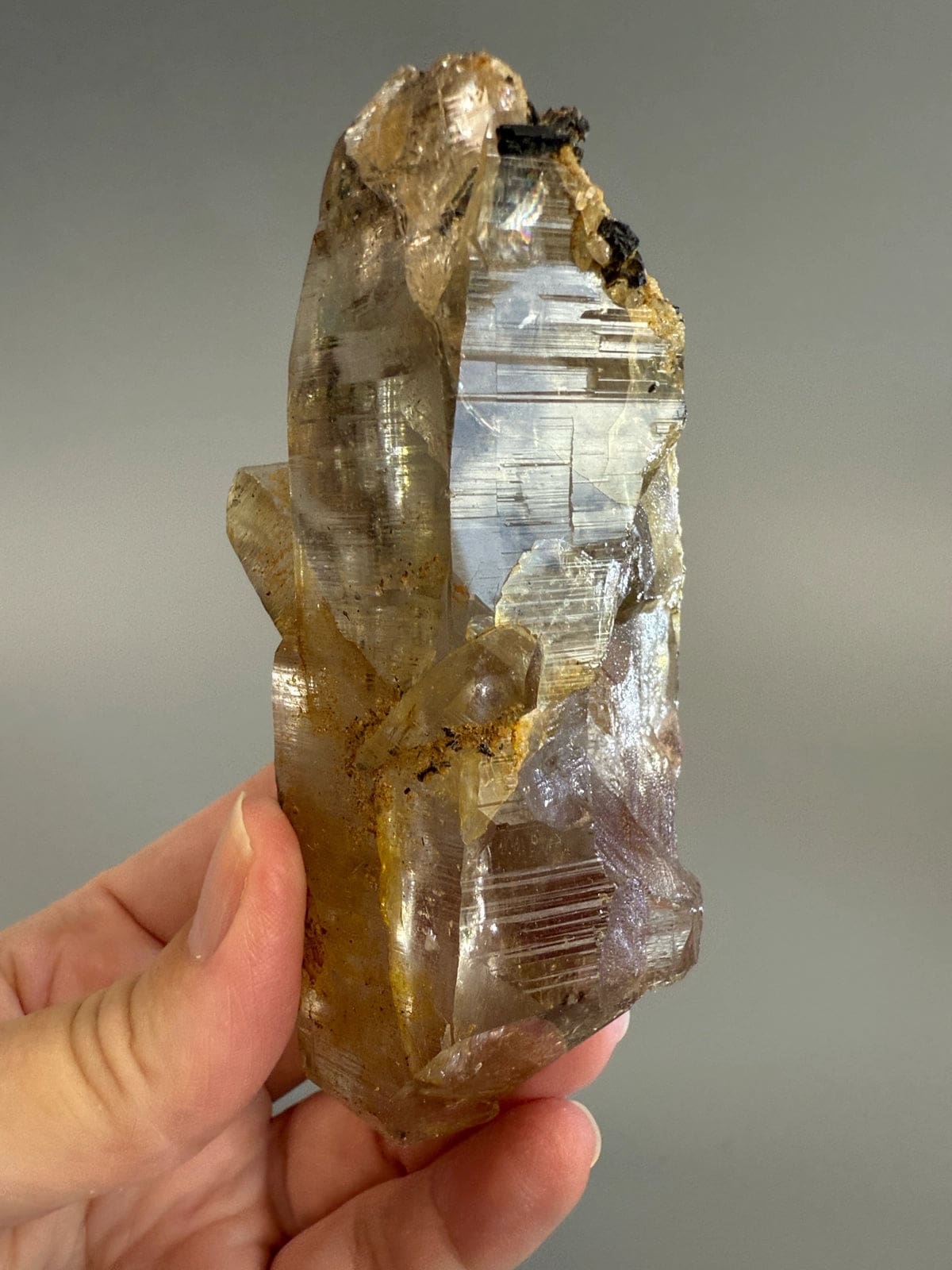 Natural Smokey Quartz with Black Tourmaline