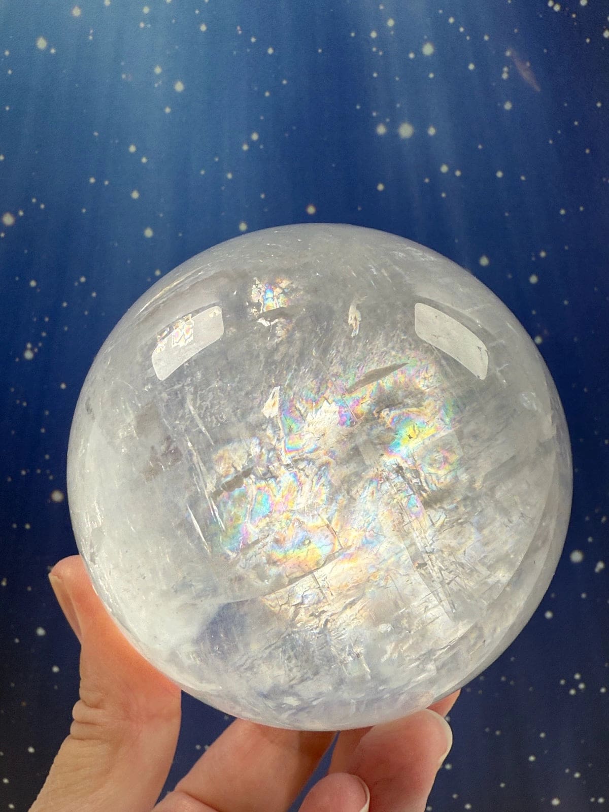 Optical Calcite Sphere with Star