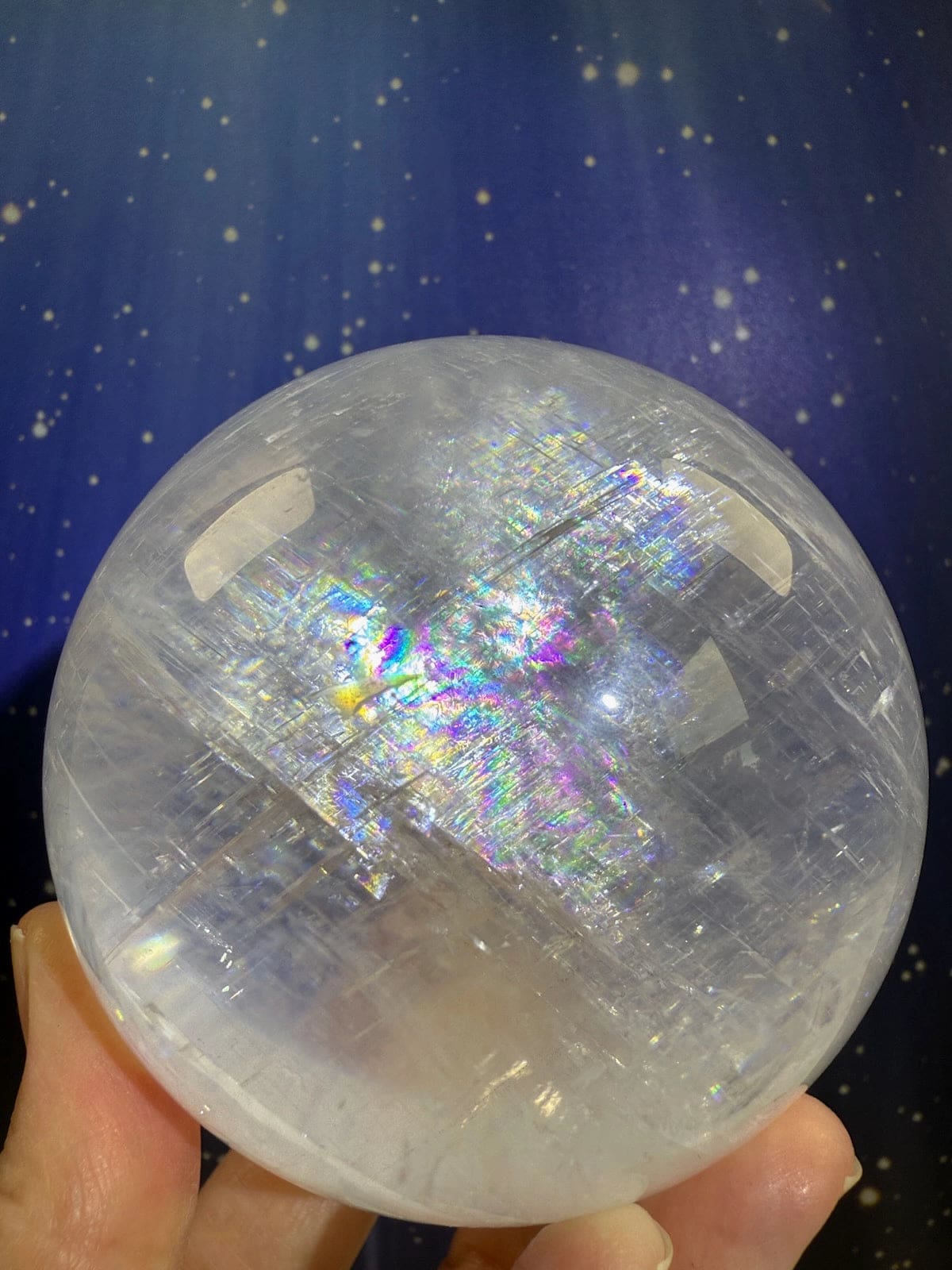 Optical Calcite Sphere with Star